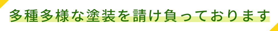 多種多様な塗装を請け負っております